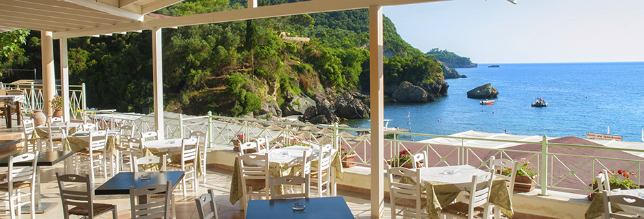Strandrestaurant på Korfu