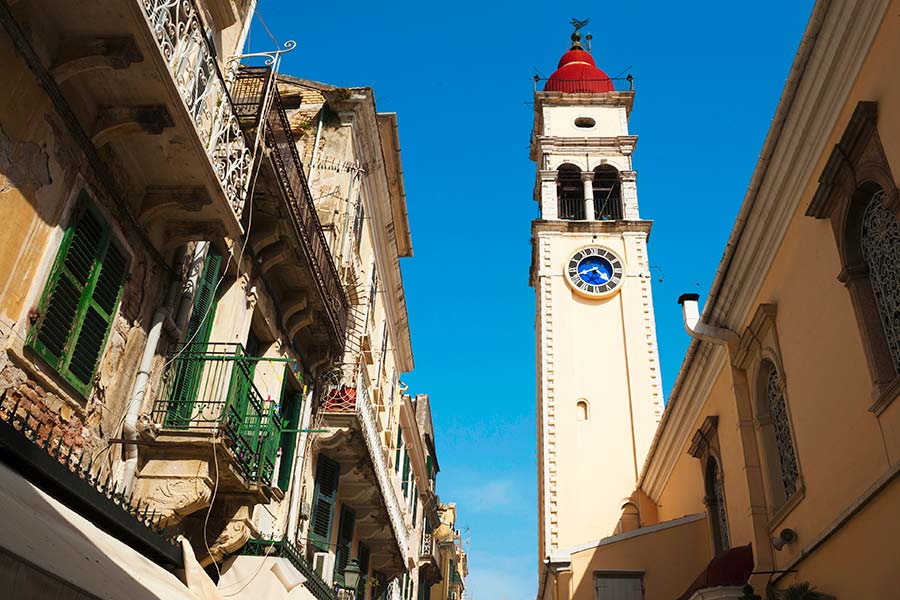 Middelalderlige og moderne seværdigheder på Korfu