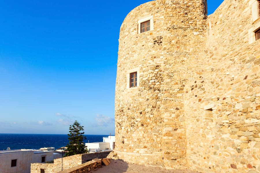Kastro-borgen i Naxos by