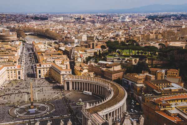 Ser staden Rom ovanifrån