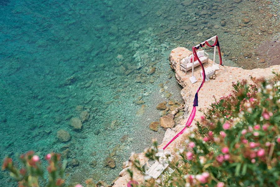 Ilidi Rock på ön Tilos, Grekland