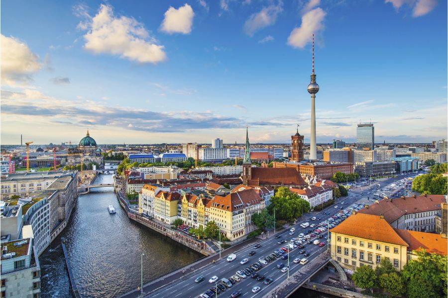 Utsikt över staden Berlin