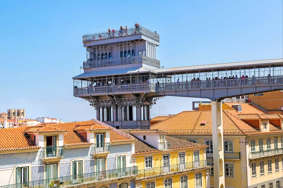 Elevatoren Elevador de Santa Justa i Lissabon