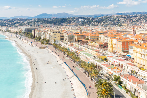 Strand i Nice, Frankrike