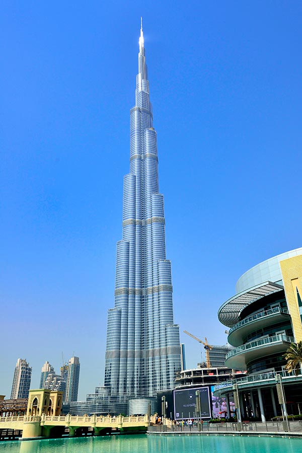 Ta höjd för Burj Khalifa