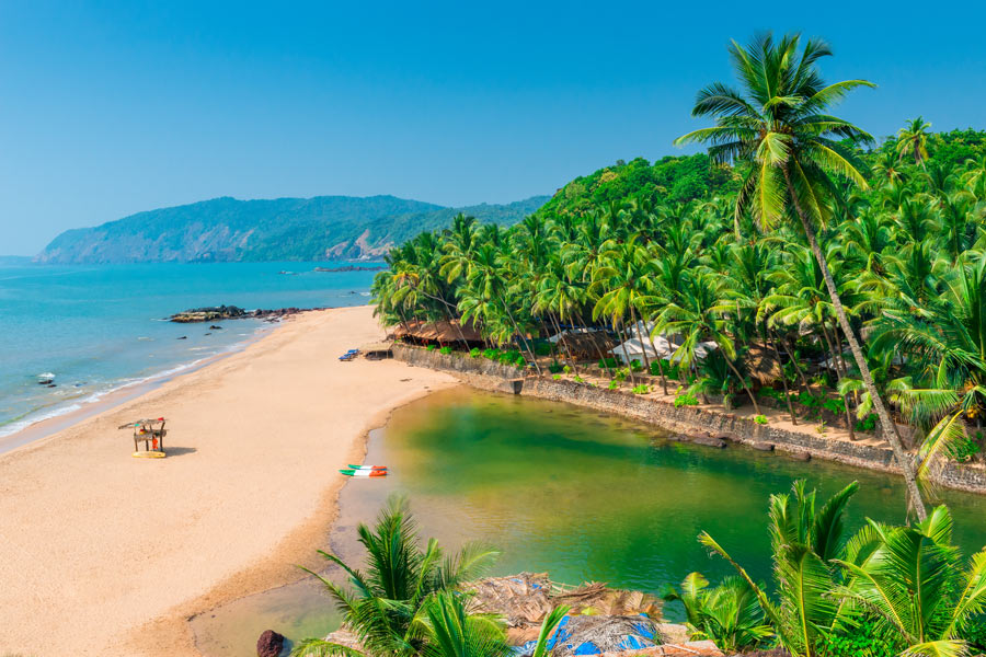 Exotisk strand i Goa
