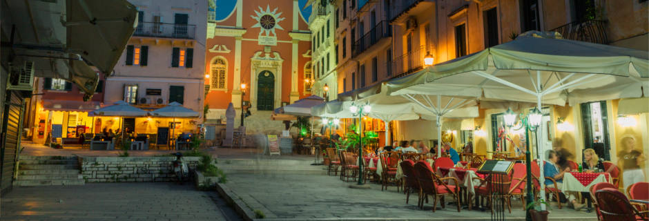 Barer och restauranger i Korfu stad