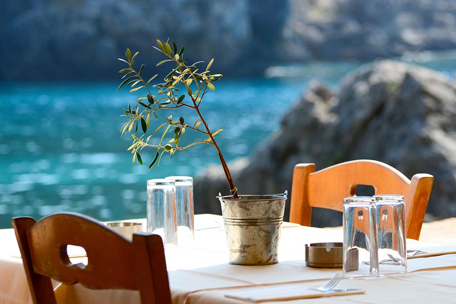 Restaurang på Korfu
