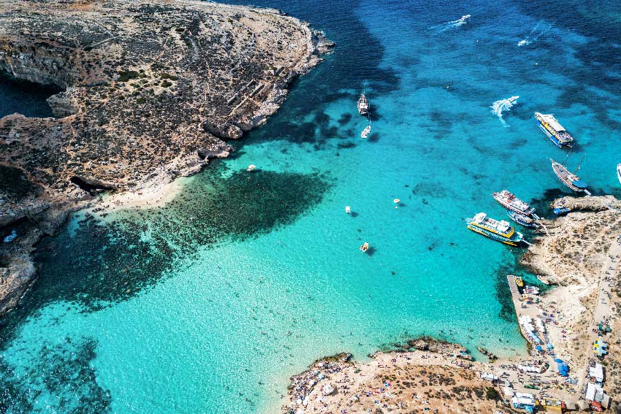 Blue Lagoon på Maltas grannö Comino