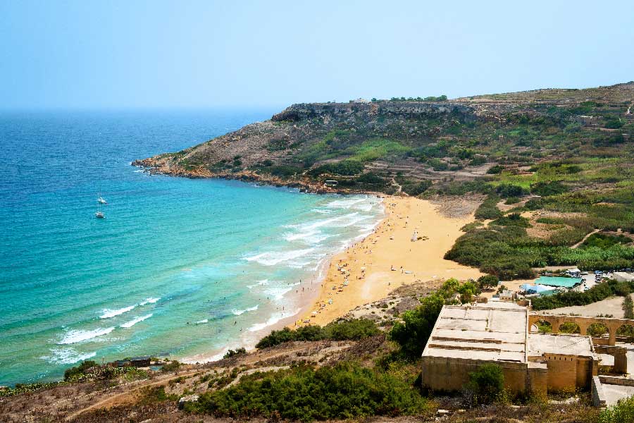 Ramla bay på Gozo
