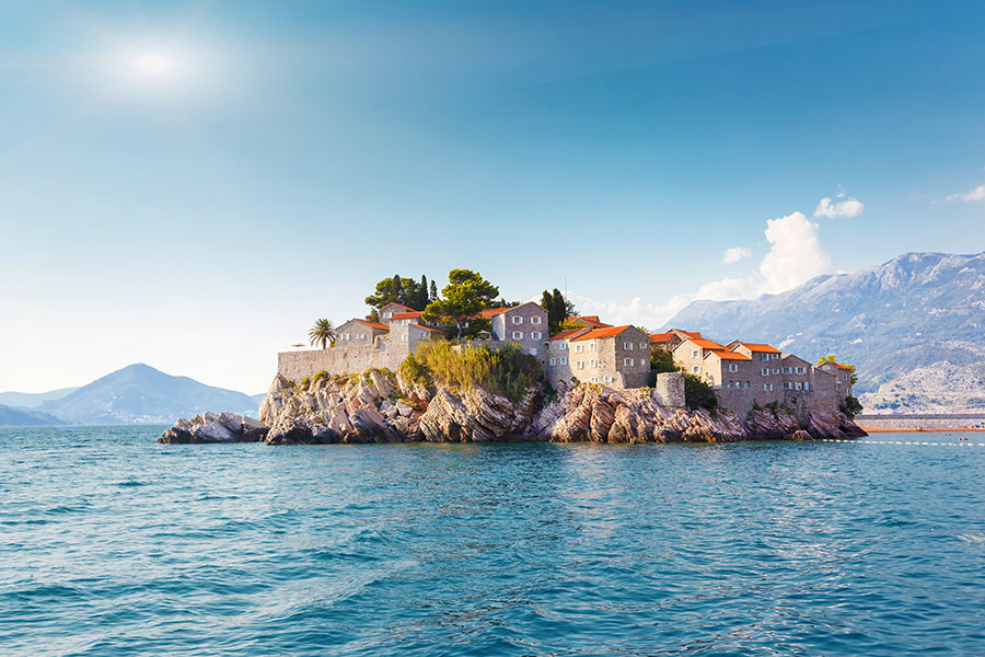 Ön Sveti Stefan i Montenegro