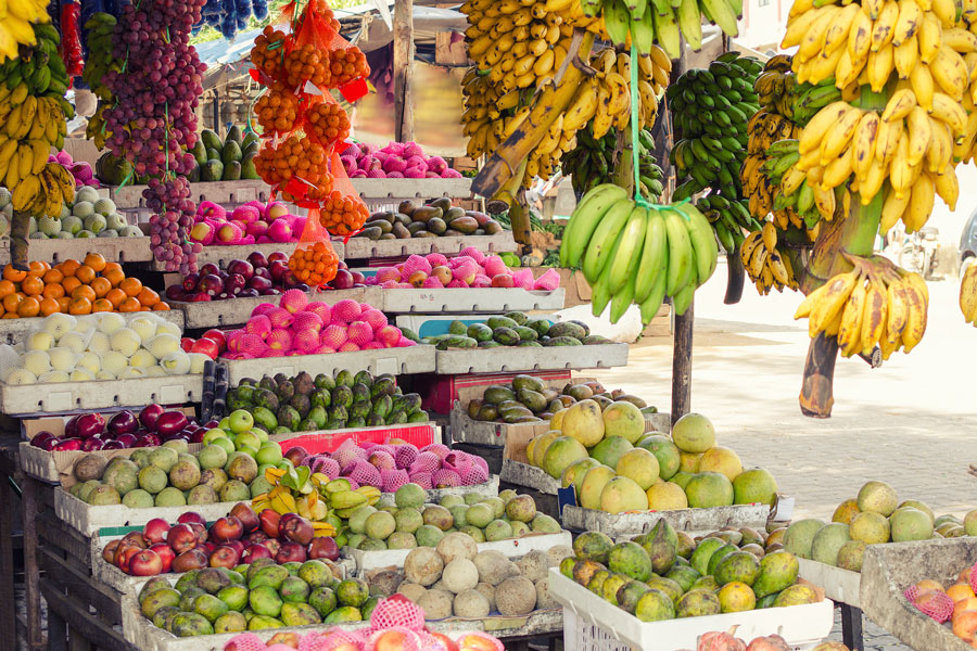 Fruktmarknad på Sri Lanka