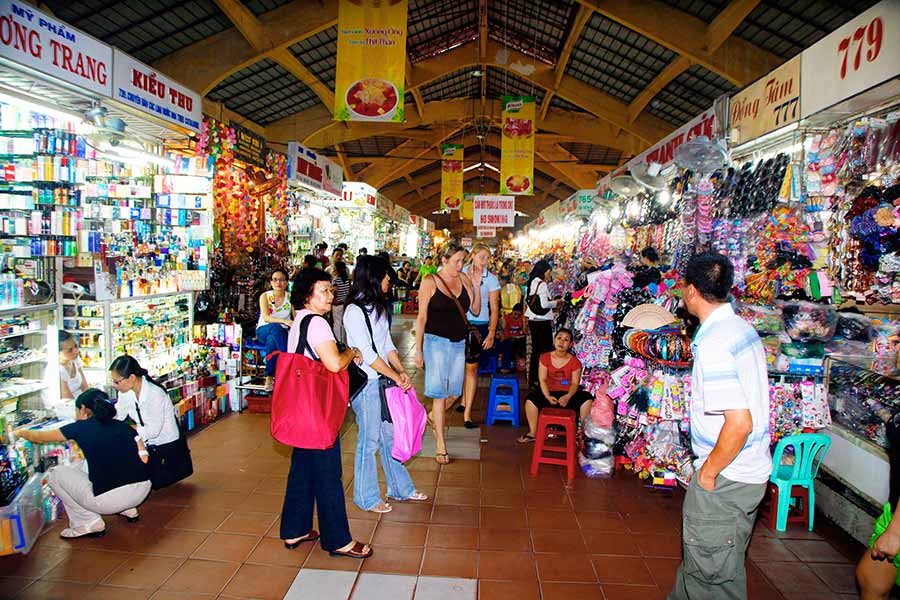En marknad i Saigon