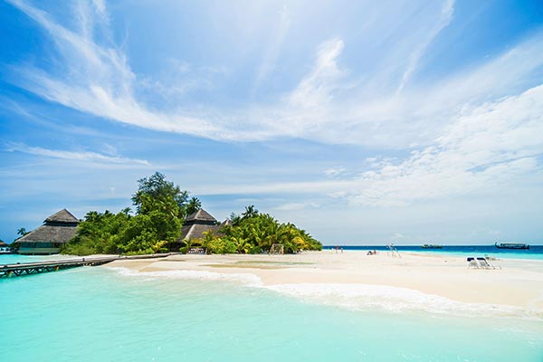 Strand på Maldiverna