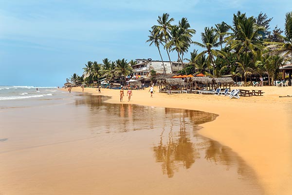 Strand i Hikkaduwa, Sri Lanka